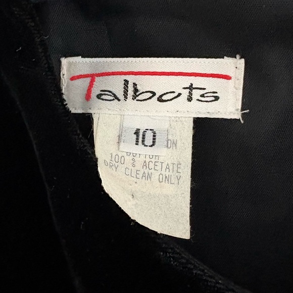 Vintage Talbots Holiday Maxi Dress Velvet Tartan Plaid Taffeta Crinoline Sz 10 - Picture 6 of 6